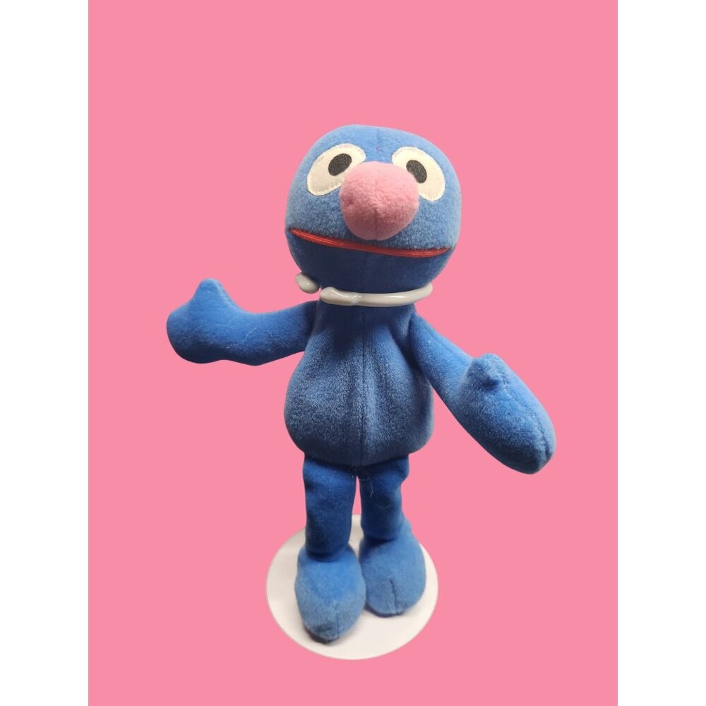 Vintage 1997 Tyco Sesame Street Grover Plush Toy 9" Surface Washable Polyester